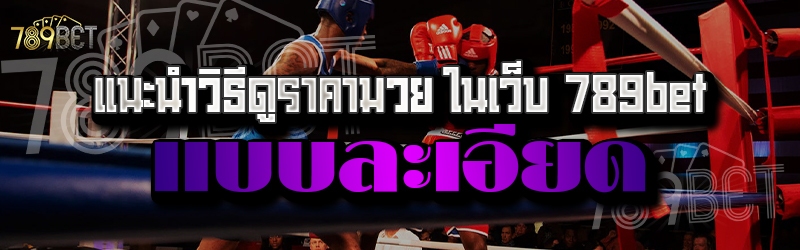 แนะนำวิธีดูราคามวย ในเว็บ 789bet แบบละเอียด